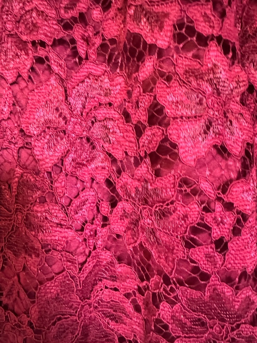 Sleeveless Burgundy Lace Midi Dress - Picture 6 of 6